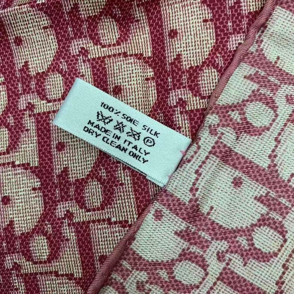 Dior Christian Trotter Scarf Silk Pink - Picture 8 of 8